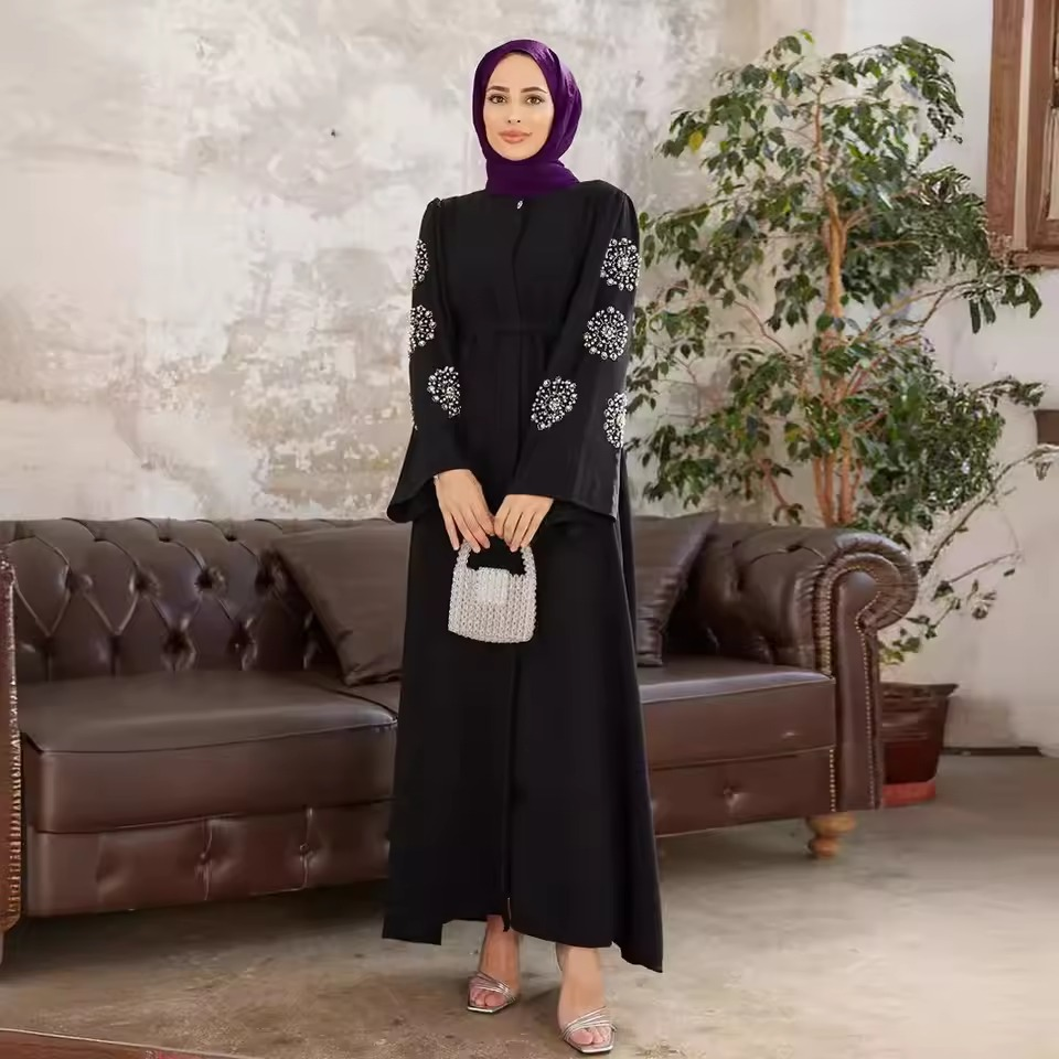 Heavy Duty Nail Bead Hot Diamond Elegant Abaya