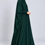 Full-length khimar abaya prayer dress UK for women with smocked cuffs